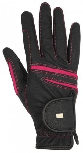 Rękawiczki Horsenjoy Ascott czarno-różowe