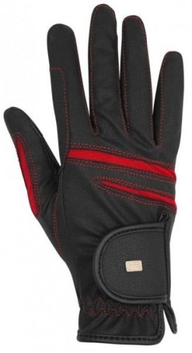 Rękawiczki Horsenjoy Ascott czarno-czerwone