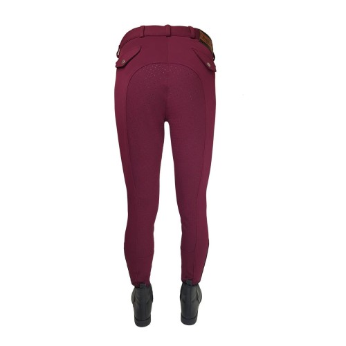 Bryczesy York męskie Ares bordowe