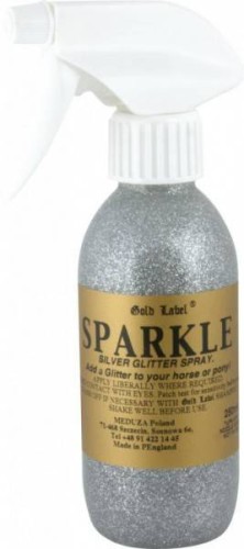 GOLD LABEL Sparkle Spray - żel z brokatem SREBRNY