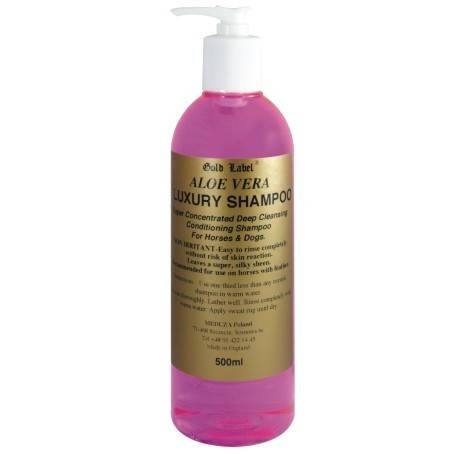 Aloe Vera Luxury Shampoo Gold Label szampon z zawartością aloesu dla koni i psów 500ml