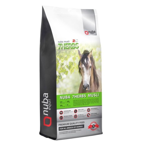 Nuba Equi 7Herbs Musli 2G - pasza bez owsa, ziołowa - worek 20kg WYSYŁKA 24H