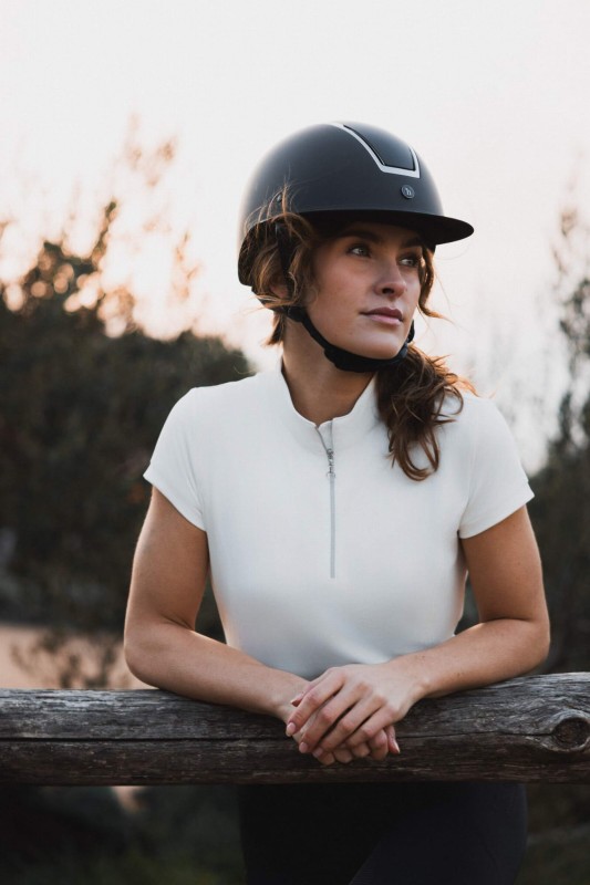 Kask Jeździecki Horze Atmos Metallic II czarny stalowy r.S WYSYŁKA 24H