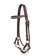 SIDEPULL W./ PADDED BROW AND TURQUOIS STITCHING