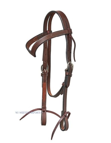 OGŁOWIE PONY KOPFSTÜCK , V- STIRNBAND, DUNKEL GEÖLT