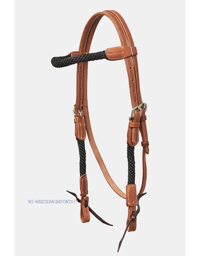 Ogłowie ROPE HEADSTALL BLACK