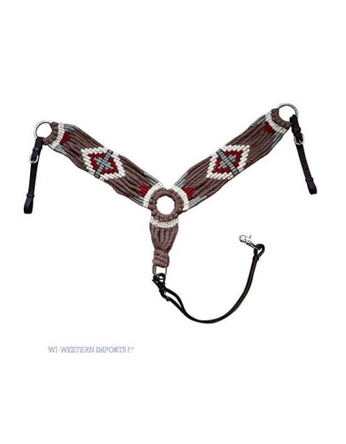 WOOLEN NAVAJO DESIGN BREASTCOLLAR , TAN