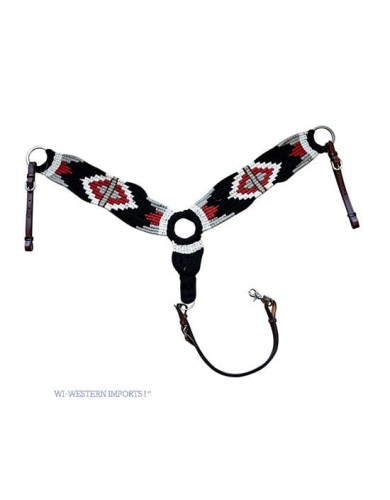 WOOLEN NAVAJO DESIGN BREASTCOLLAR , COFFEE