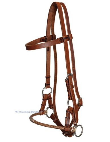 Ogłowie Sidepull Rawhide Nose