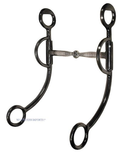 Wędzidło, czanka Snaffle Bit with Shanks czarna
