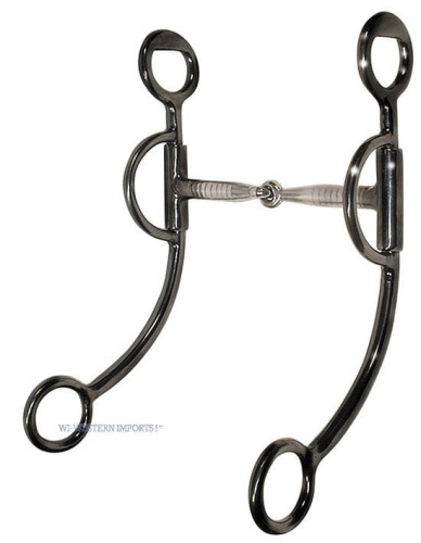 Wędzidło, czanka Snaffle Bit with short Shanks czarna 