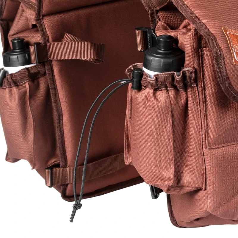 PADDED REAR SADDLE BAG 2 POCKETS, COLOR DARK BROWN