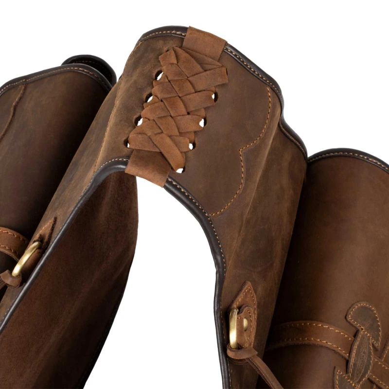 Western bag in decorated leather, ONE SIZE, COLOR DARK BROWN