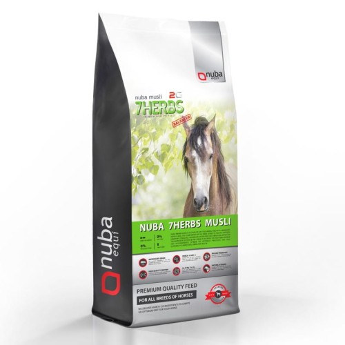 Nuba Equi 7Herbs Musli Balancer 2G - ziołowa pasza bez owsa - worek 20kg